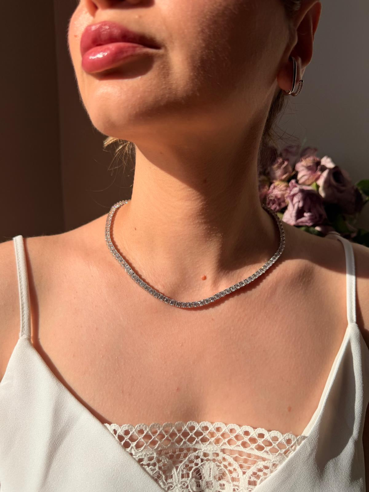 Silver Tennis Kolye