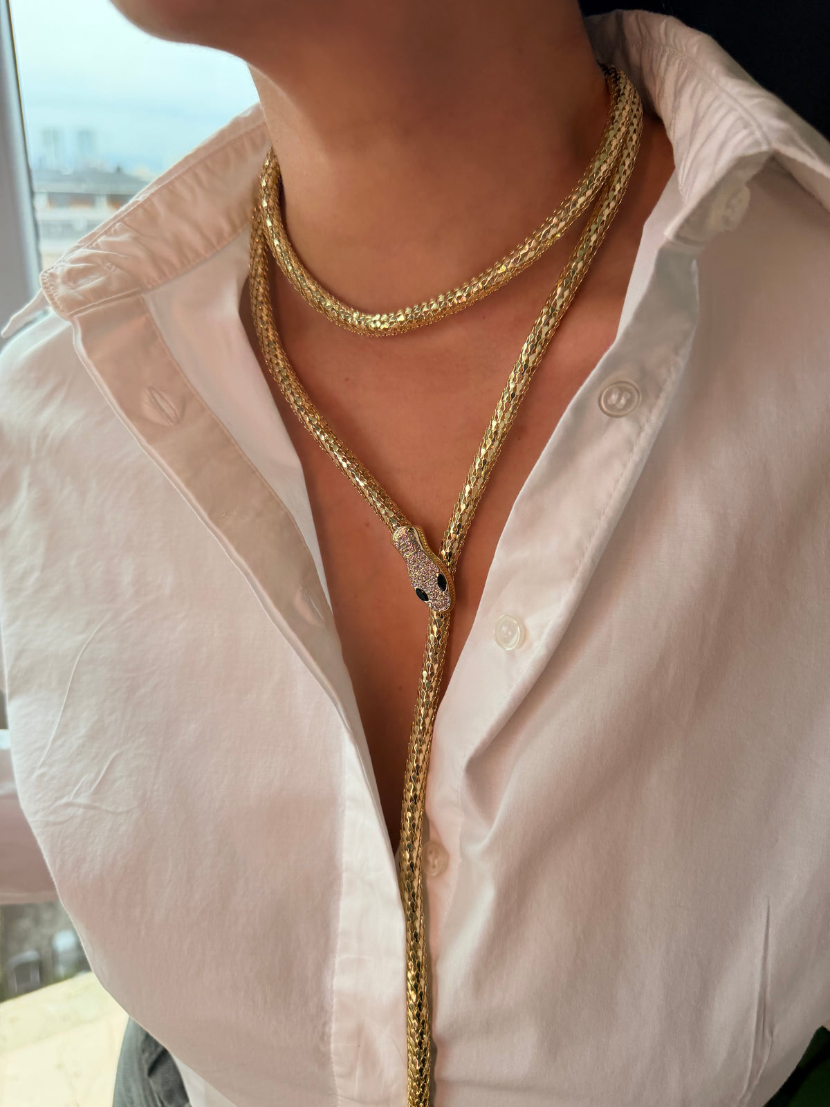 GoldSnake Kolye Bilezik Set
