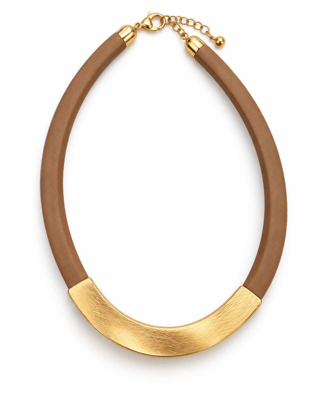 Sculpture Gold Choker Kolye