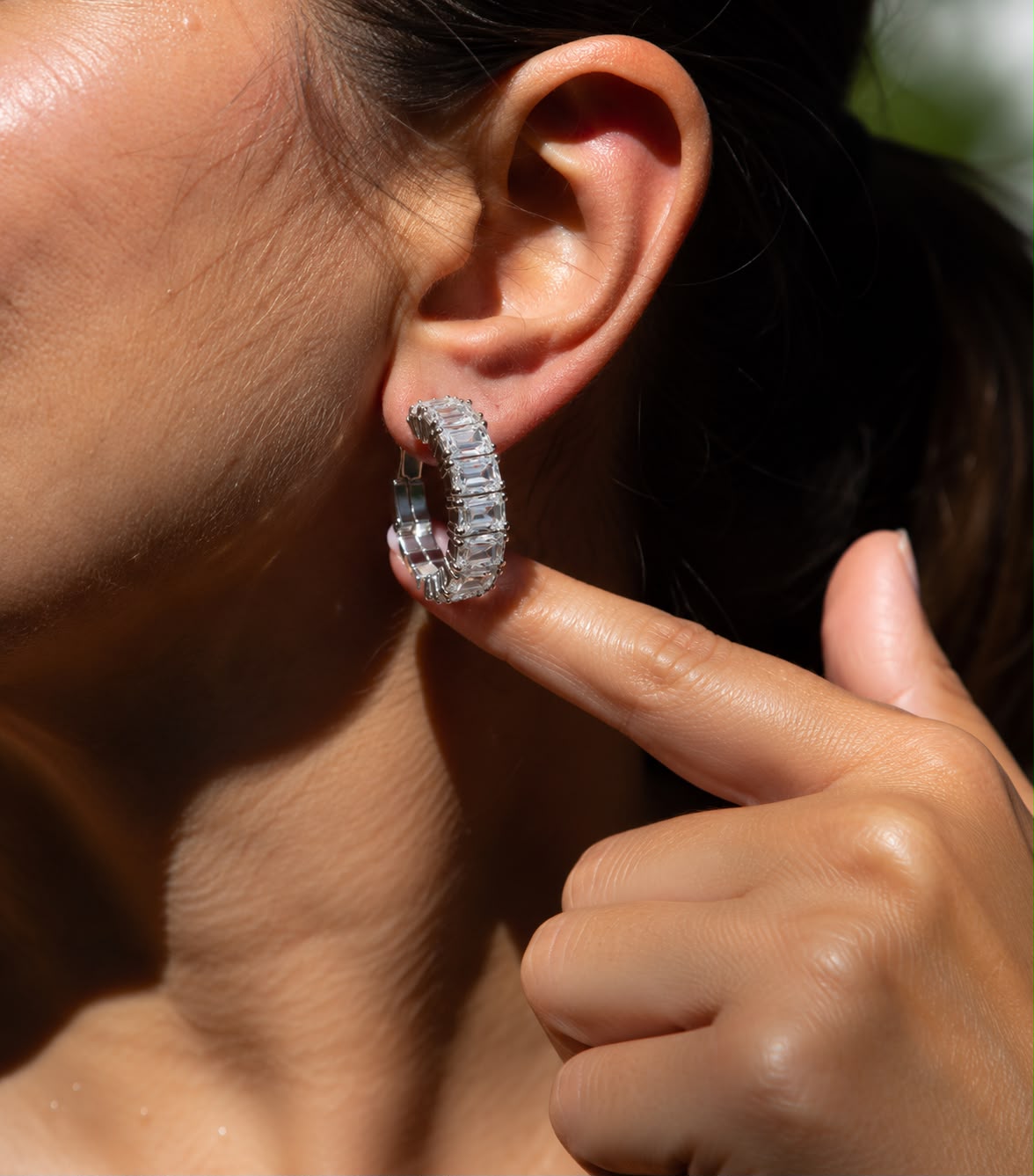 Silver Baget Küpe