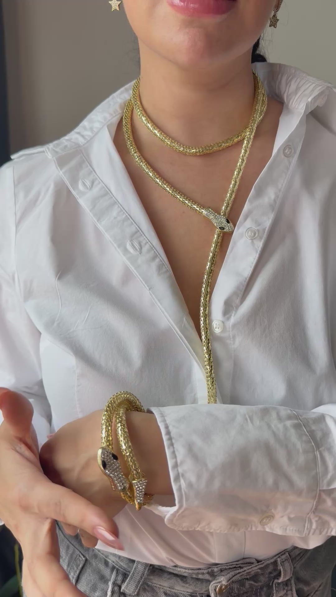 GoldSnake Kolye Bilezik Set